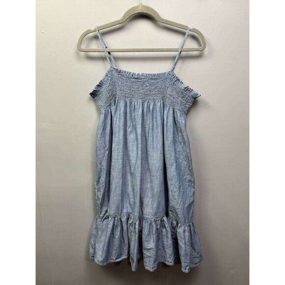 POLO Ralph Lauren Dress Girls 16 Denim Chambray Sleeveless‎ Dress smocked